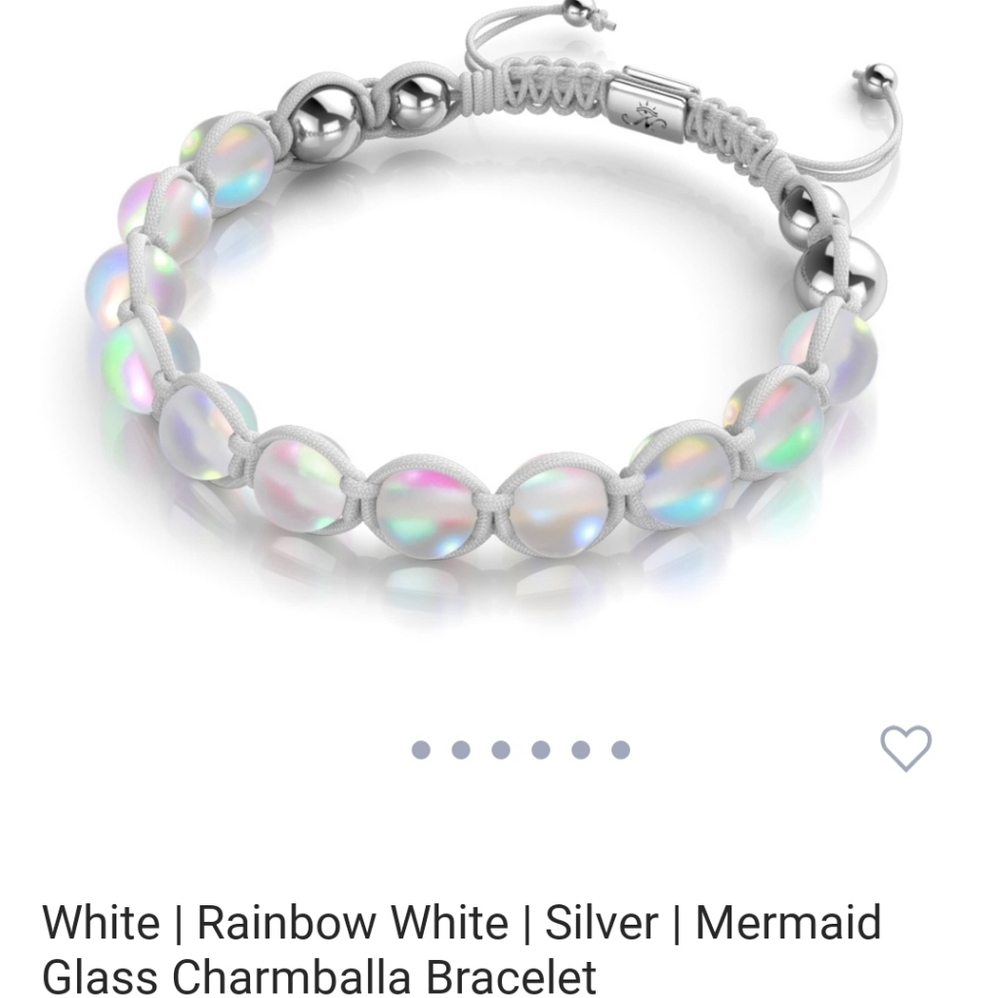 Nogu adjustable white mermaid glass bracelet